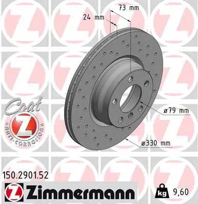 Disc frana ZIMMERMANN SPORT Z 150.2901.52