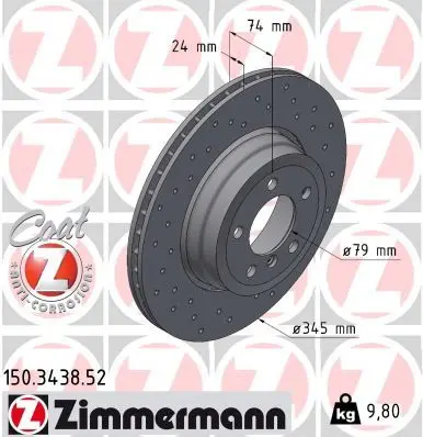 Disc frana ZIMMERMANN SPORT Z 150.3438.52