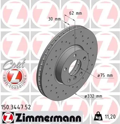 Disc frana ZIMMERMANN SPORT Z 150.3447.52