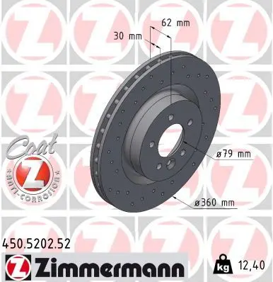 Disc frana ZIMMERMANN SPORT Z 450.5202.52