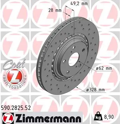 Disc frana ZIMMERMANN SPORT Z 590.2825.52