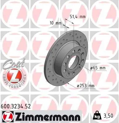 Disc frana ZIMMERMANN SPORT Z 600.3234.52