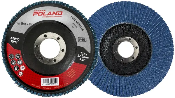 Disc Lamelar Poland Albastru 115mm P80