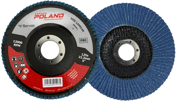 Disc Lamelar Poland Albastru 125mm P80