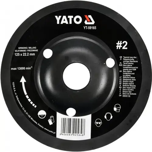 Disc Raspel pentru Lemn Yato YT-59165 125X22.2MM