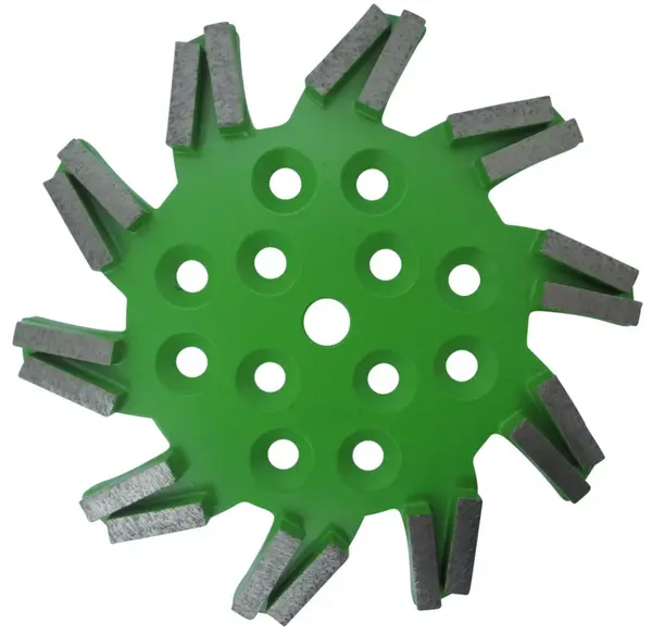 Disc stea cu segmenti diamantati pt. slefuire pardoseli - segment mediu - Verde - 250 mm - prindere 19mm - DXDH.8501.250.11.43