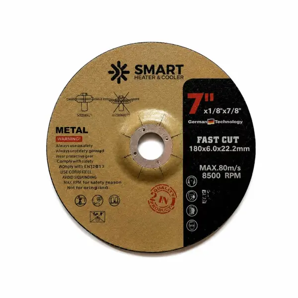 Disc Taiere Inox si Metal T27, 180mm x 6.0mm x 22.23mm &ndash; disc concav