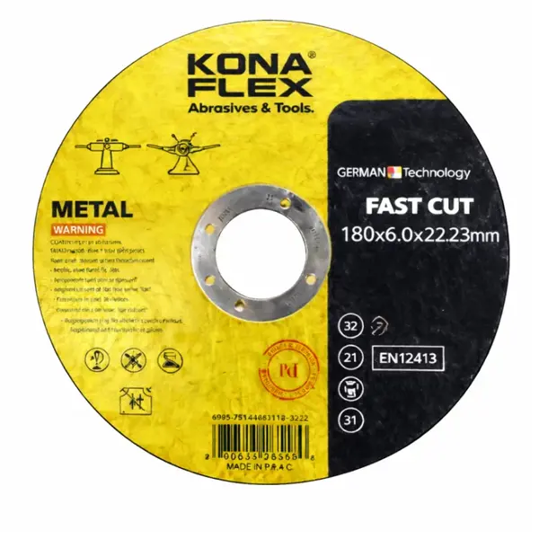 Disc Taiere Inox si Metal T27, 180mm x 6.0mm x 22.23mm – disc concav