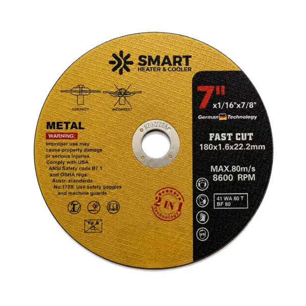 Disc Taiere Inox si Metal T41, 180mm x 1.6mm x 22.23mm&ndash; disc plat