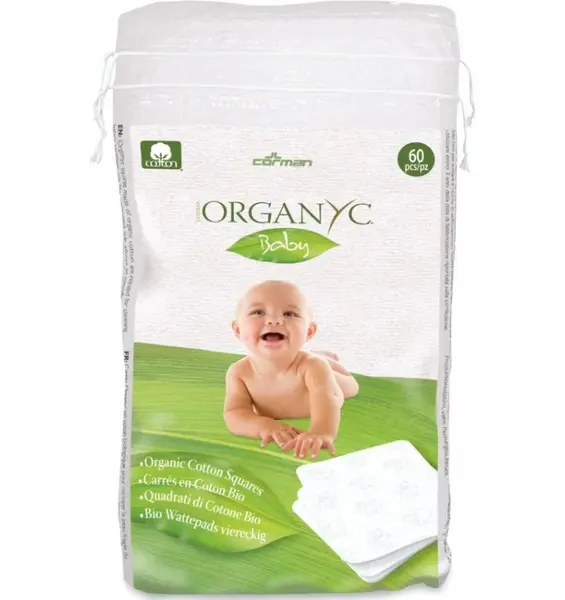 Dischete patrate Baby din bumbac organic 60 buc