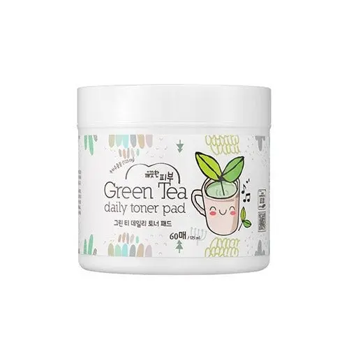 Dischete tonice pentru fata cu ceai verde Pure Skin, 60 bucati, Esfolio