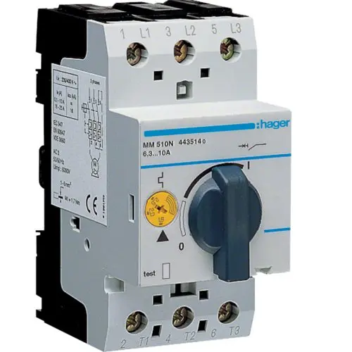 Disjunctor protectie motor 6.3-10A Hager MM510N