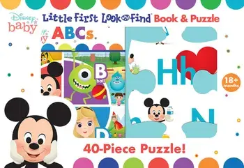 Disney Baby: ABCs: Little First Look and Find Book & Puzzle, Board book/***