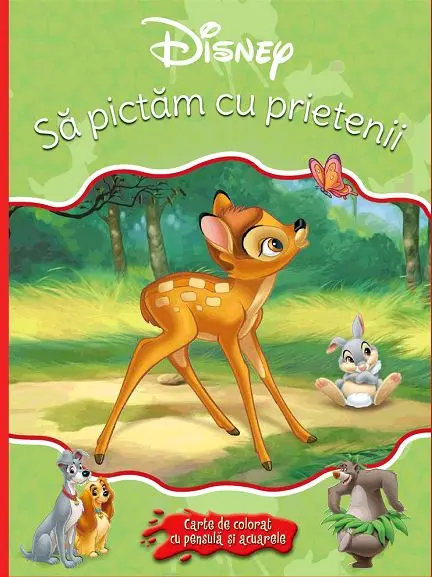 Disney Clasic. Sa pictam cu prietenii. Carte cu pensula si 10 acuarele