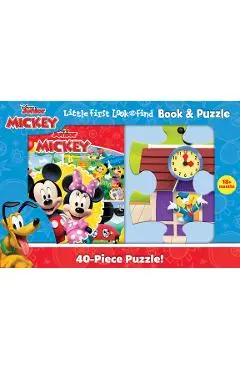 Disney Junior Mickey Mouse Clubhouse: Little First Look and Find Book & Puzzle - Pi Kids