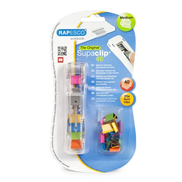 Dispenser clipsuri metalice 40 coli Rapesco includere 25 clipsuri Dispenser clipsuri metalice 40 coli Rapesco includere 25 clipsuri