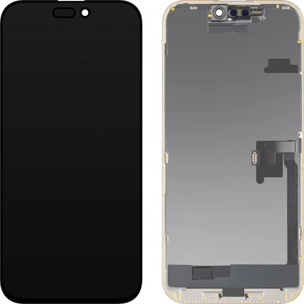 Display cu Touchscreen MP compatibil cu Apple iPhone 16 Pro Max, cu Rama, Versiune OLED FHD Diagnostic, Negru, Swap