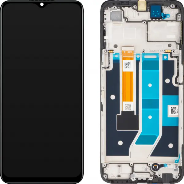 Display cu Touchscreen Oppo A78 5G, cu Rama, Negru, Service Pack 4130428