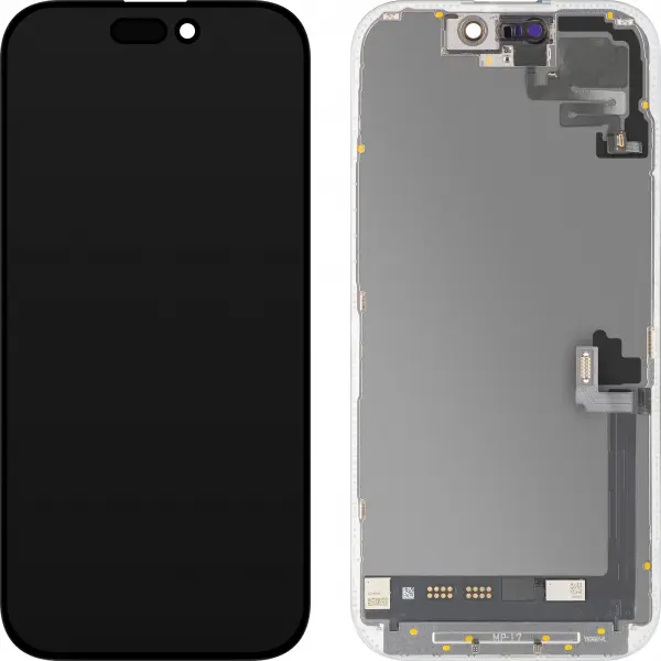 Display cu Touchscreen si Senzor Proximitate MP compatibil cu Apple iPhone 17, cu Rama, Versiune Soft OLED FHD Diagnostic, Negru
