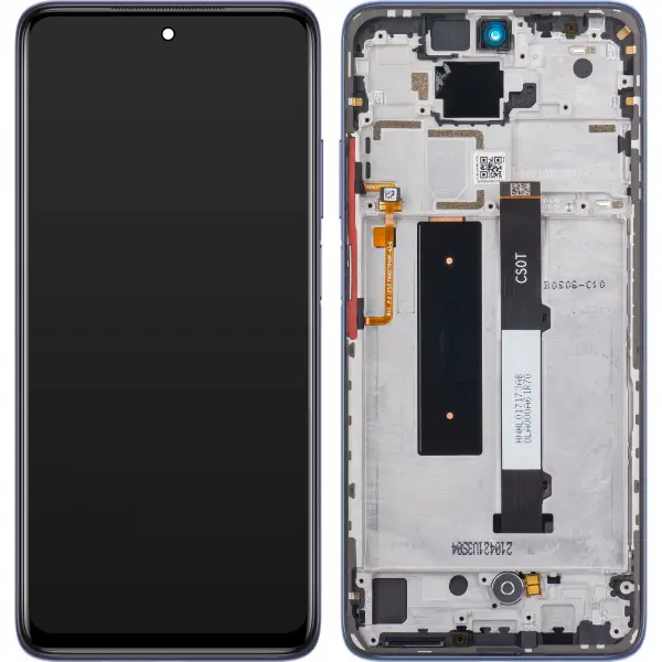 Display cu Touchscreen Xiaomi Redmi Note 9 Pro 5G / Mi 10T Lite 5G, cu Rama, Gri, Service Pack 5600040J1700