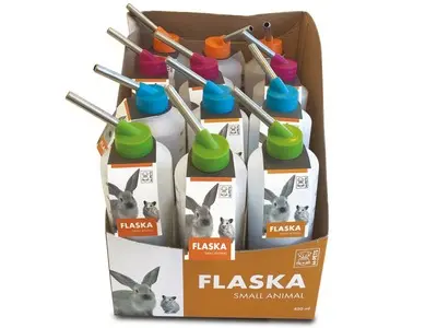 Display FLASKA SMALL ANIMALS M-PETS, 450ml, 12 buc