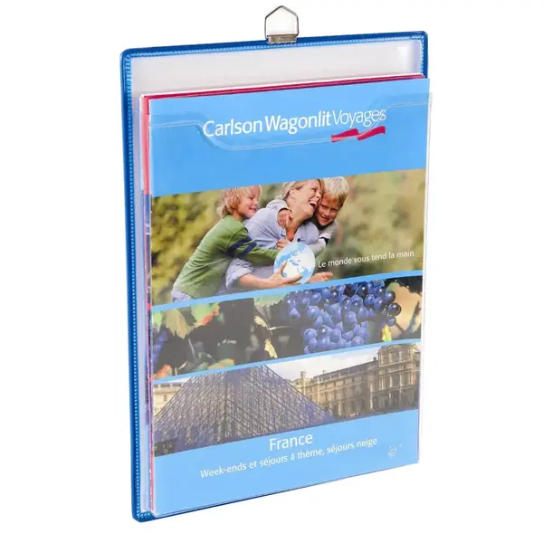 Display Tarifold A4 vertical cu buzunar PVC 5 bucati/set albastre Display Tarifold A4 vertical cu buzunar PVC 5 bucati/set albastre