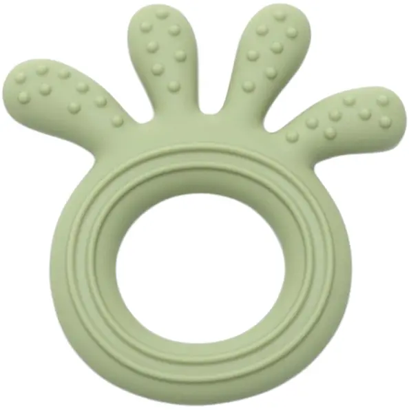 Dispozitiv de dentitie din silicon Lorelli Premium - Caracatiță, Fresh Green