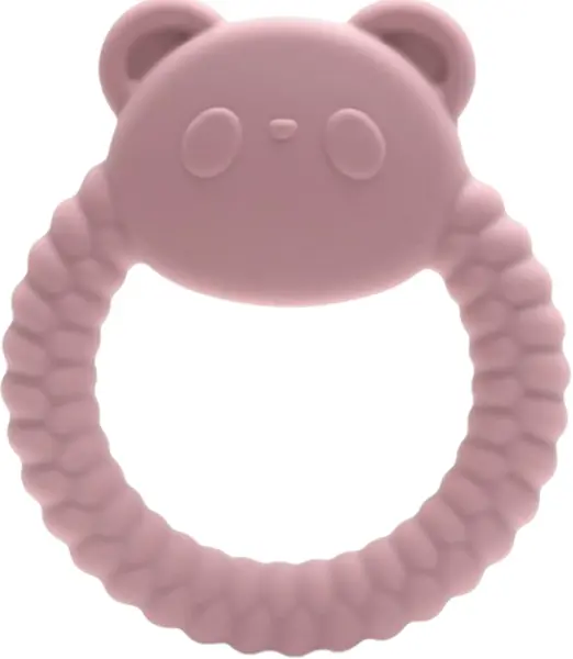 Dispozitiv de dentitie din silicon Lorelli Premium - Panda, Deep Pink