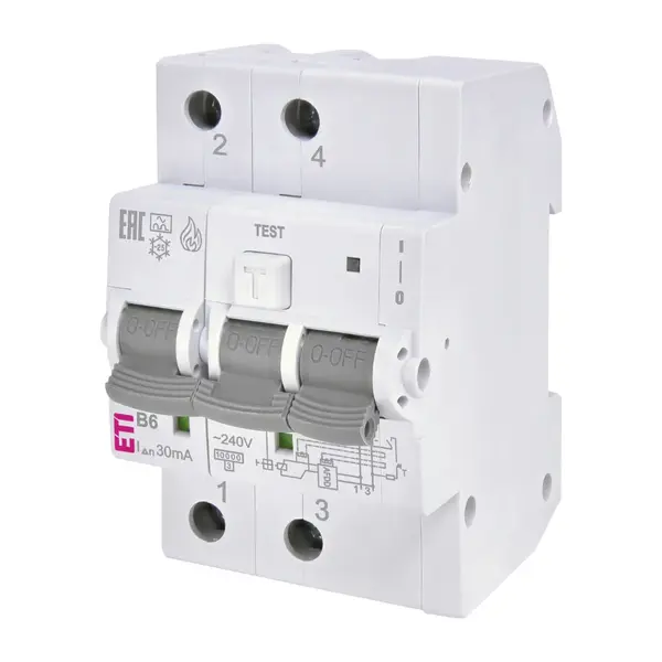 Dispozitiv de detectare a defectului de arc electric AFDD KZS-AFDD 3M2p A B6 0.03 ETI 002173811