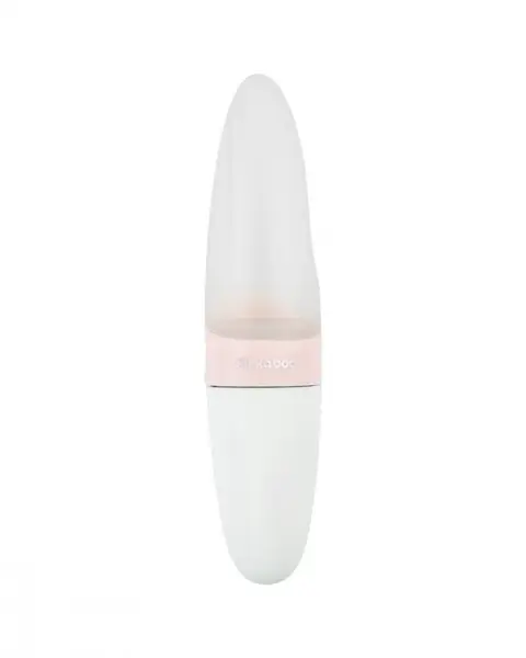 Dispozitiv de hranire din silicon KikkaBoo Comet Pink 90ml cu gradatie,capac,ideal pentru calatorii