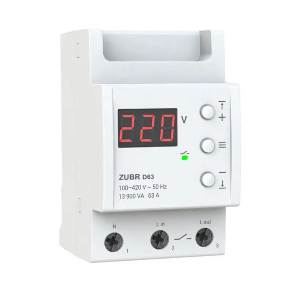 Dispozitiv monitorizare tensiune ZUBR D63 100-420V IP20