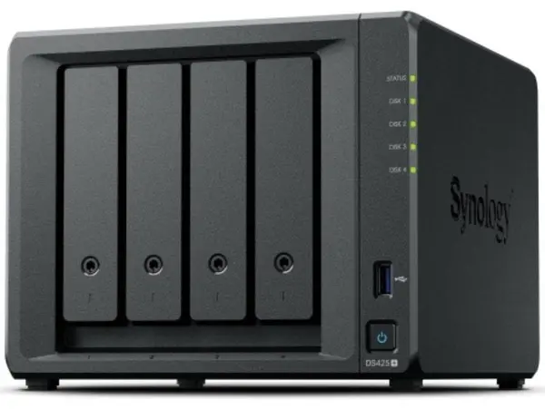 Dispozitiv NAS Synology – DiskStation DS425+, 4 bay-uri, 2.5GbE, negru