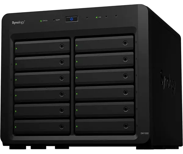 Dispozitiv NAS Synology - DX1222, 12-bay, negru