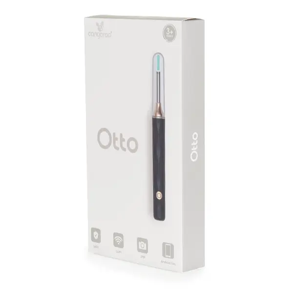 Dispozitiv pentru curatare si analizare ureche Cangaroo Otto compatibil cu iOSAndroid,Functie fotografii si inregistrare videoclipuri in timp real,6 lumini LED,Baterie litiu-ion,Accesorii si cutie depozitare incluse
