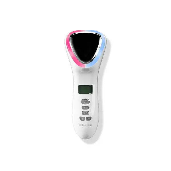 Dispozitiv pentru masajul ochilor cu lumina rosie si albastra cu temperatura duala Booster Sonic Shot, Dr. Melaxin