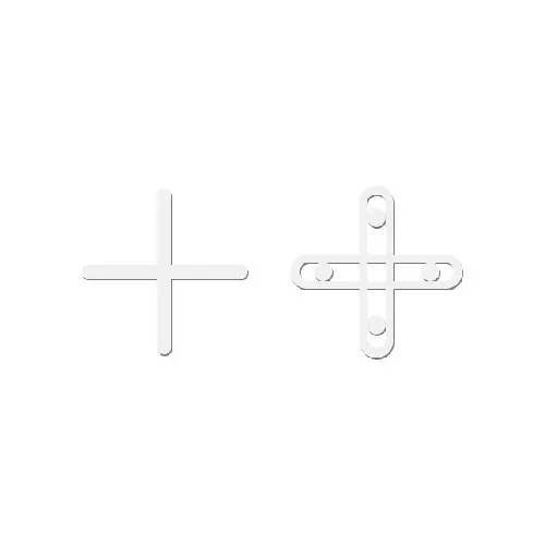 Distantieri cruce pentru placi de gresie, faianta si placi, rost 5mm, 250buc - BIHUI-TSC5250