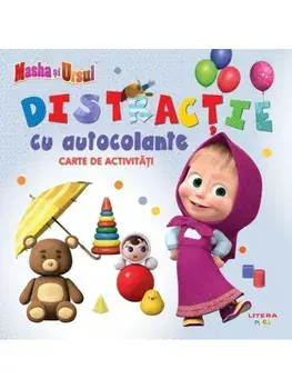 Distractie cu autocolante. Carte de activitati. Masha si Ursul/***