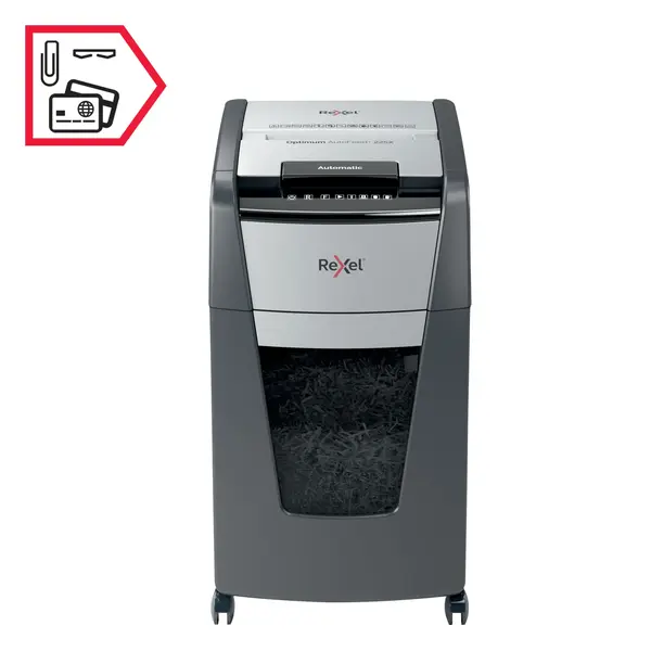 Distrugator documente automat cross cut 225 coli Rexel Optimum Autofeed+ 225x Distrugator documente automat cross cut 225 coli Rexel Optimum Autofeed+ 225x