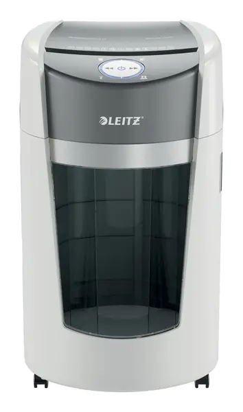 Distrugator documente manual Leitz OptiMax P5 micro cut 10 coli cos 35L alb-gri Distrugator documente manual Leitz OptiMax P5 micro cut 10 coli cos 35L alb-gri