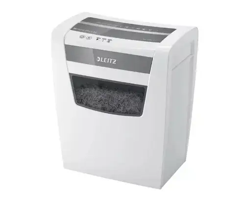 Distrugator manual documente Leitz IQ Home Office 80090000, 10 coli, P4, cos 23 coli (Alb)