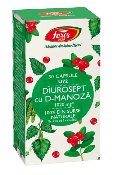 Diurosept cu D-manoza, 30 capsule, Fares