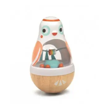 DJECO Wood Roly-Poly Owl jucarie