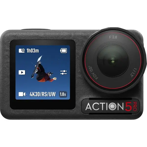 DJI Camera video DJI Osmo Action 5 Pro Standard Combo, 4K ultra-HD, Senzor 1/1.3″ CMOS, Rezolutie maxima fotografie: 7296×5472, Negru