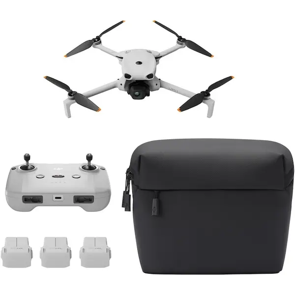 DJI Drona DJI Lito 1, rezolutie foto 48MP, video 4K, Fly More Combo (DJI RC-N3), Gri/Negru