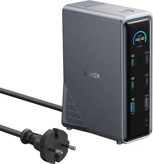 Docking Station Anker Prime 737 14in1, 160 W, GaN AC-DC, (Negru)