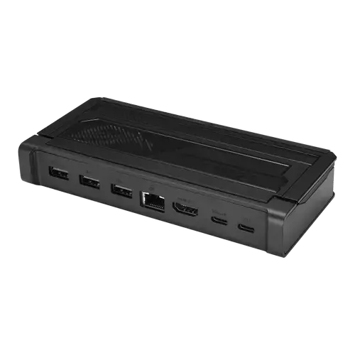 Docking Station ASUS ROG Bulwark DG300 ROG Castra Dock (2025), 7in1, 100W USB-C, 10Gbps, 8K Ultra HD (Negru)