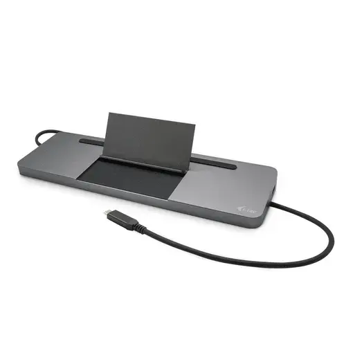Docking Station i-Tec C31FLATDOCKPDPRO, USB Type-C, 4K Display, 85W, VGA, HDMI, DisplayPort, RJ-45 (Gri)