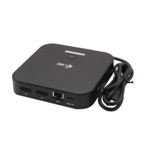 Docking station I-TEC, USB-C, HDMI, Lan, DP 100 W + incarcator universal 100 W (Negru)