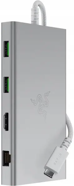 Docking Station Razer 11-Port USB-C, 85 W, 4K 60Hz, Jack 3.5mm, HDMI, Gigabit Ethernet (Alb)