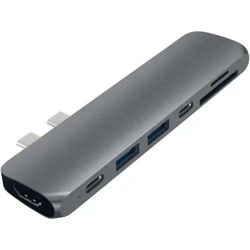 Docking station Satechi Aluminium TYPE-C PRO Hub, ThunderBolt 3, Space Grey